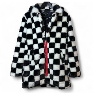 Current Mood Monochrome Checkered Puffer